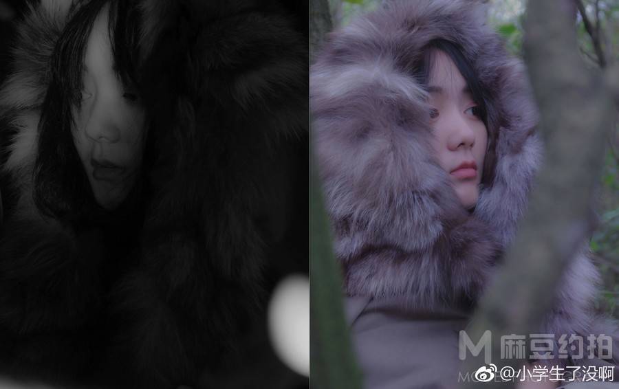 黑白模特
