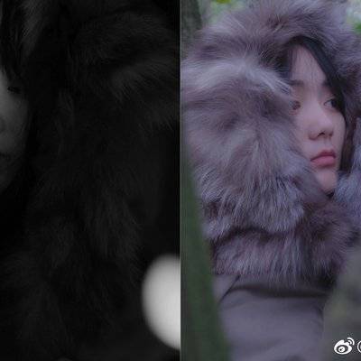 黑白模特