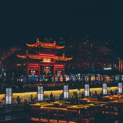 夜景模特
