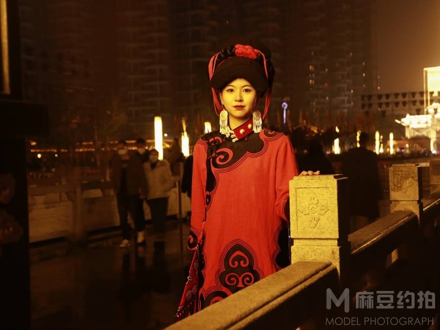夜景模特