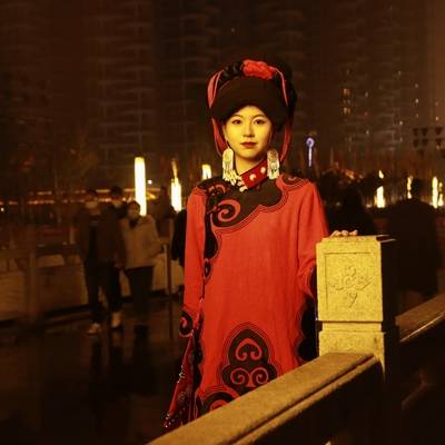 夜景模特