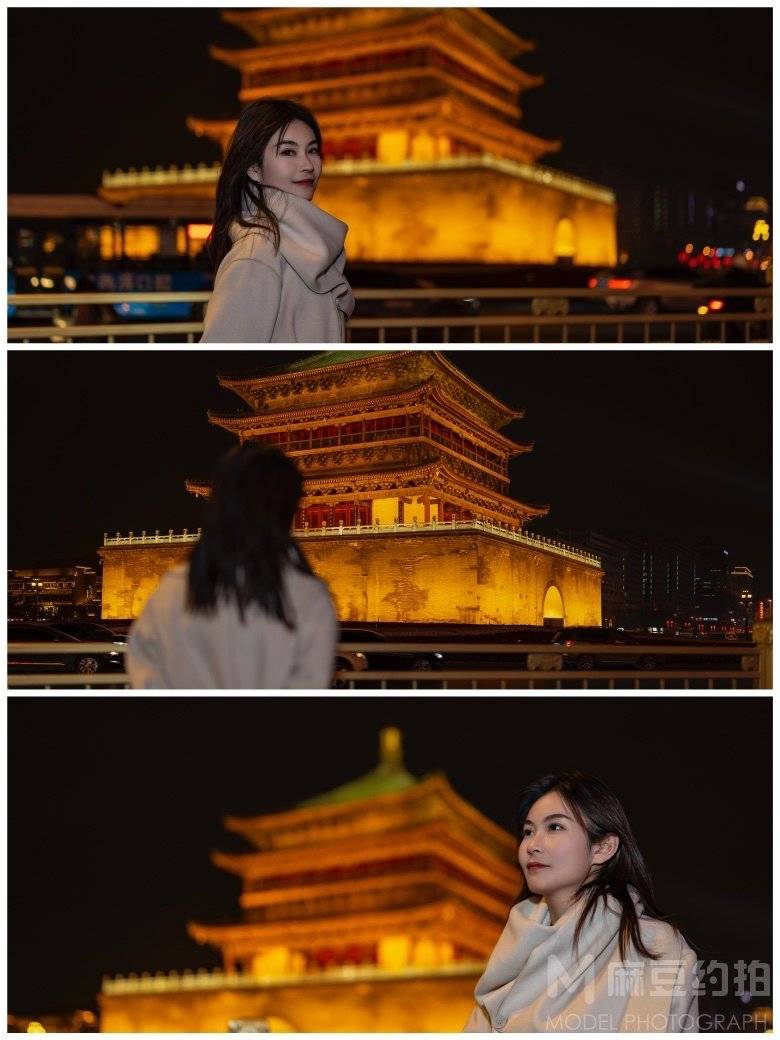夜景模特