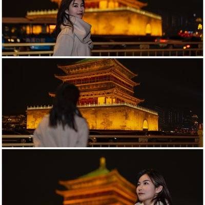 夜景模特