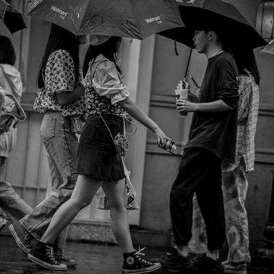 黑白模特