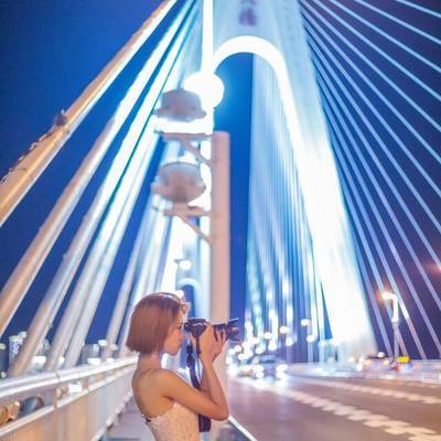 夜景模特