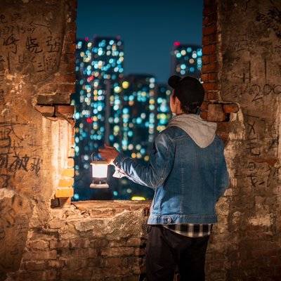 夜景模特