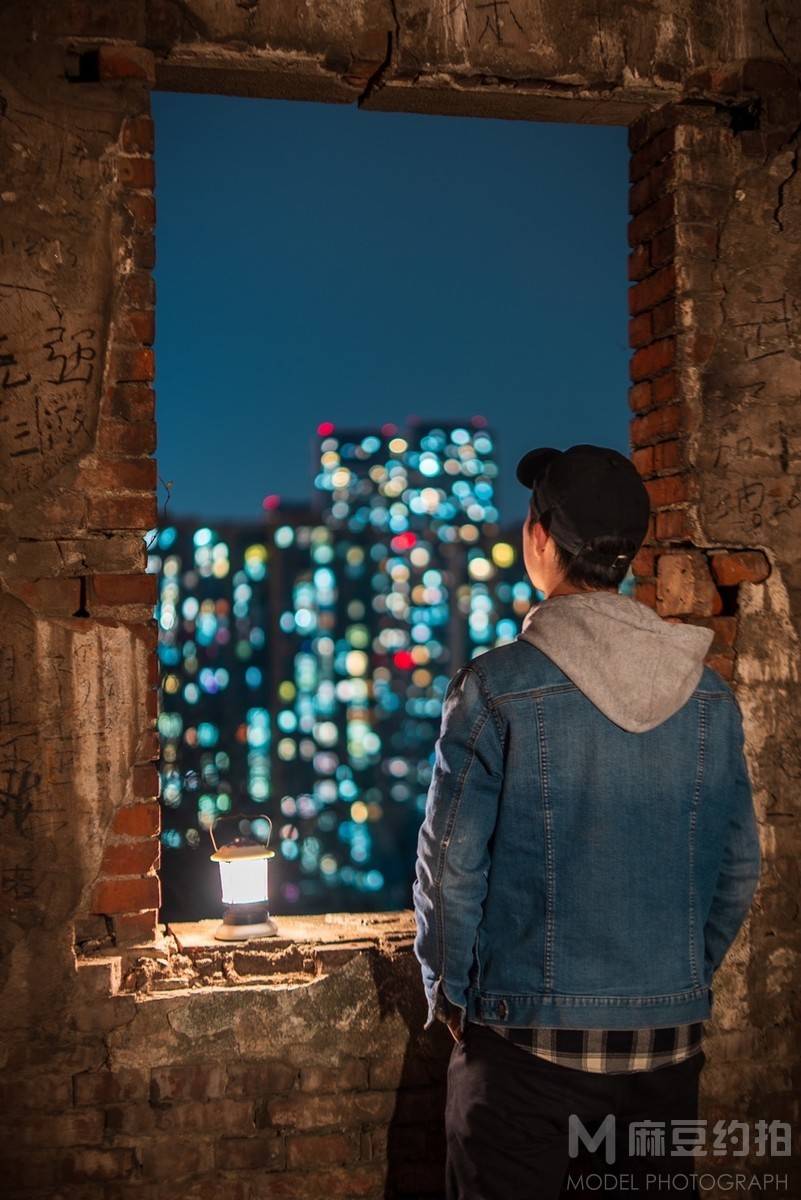 夜景模特