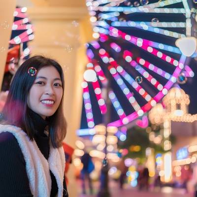 夜景模特