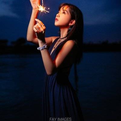 夜景模特