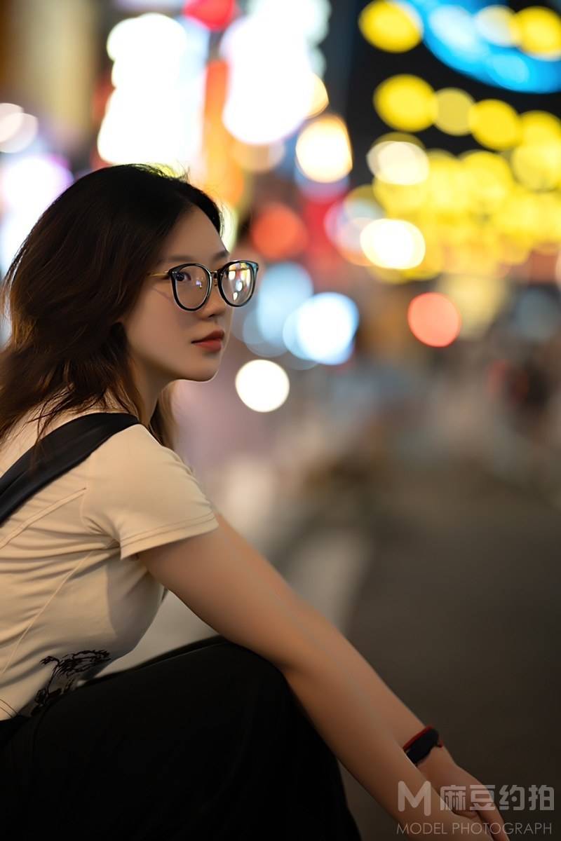 夜景模特