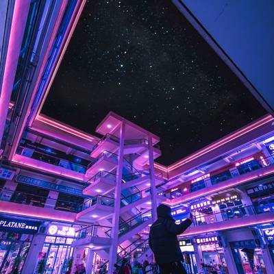 夜景模特