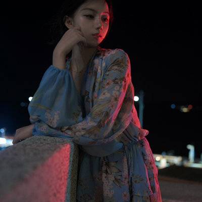 夜景模特
