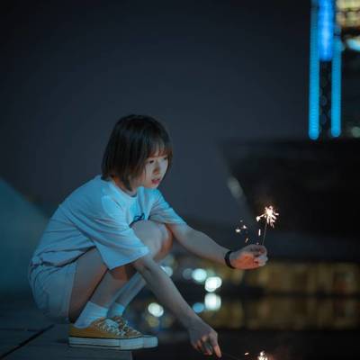 夜景模特