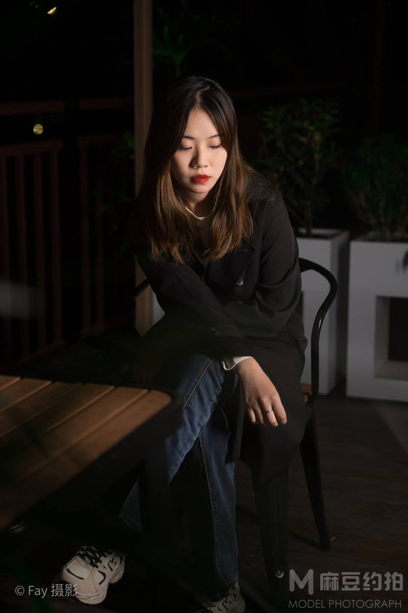 夜景模特
