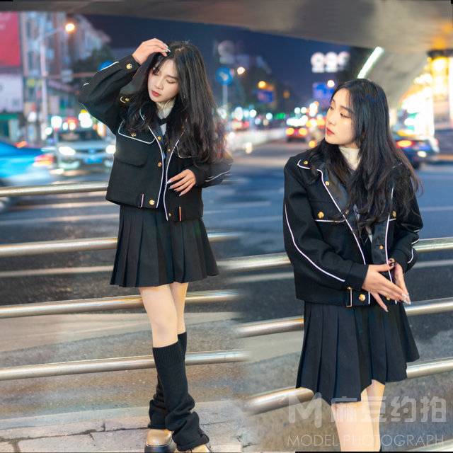 夜景模特