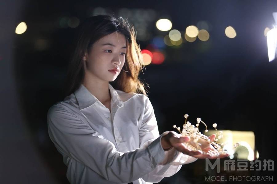 夜景模特