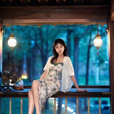 夜景模特