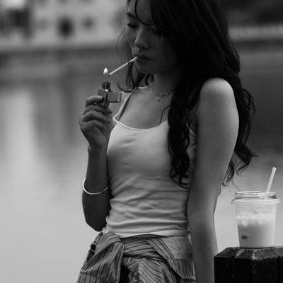 黑白模特