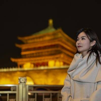 夜景模特