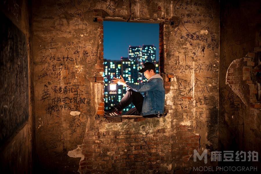 夜景模特