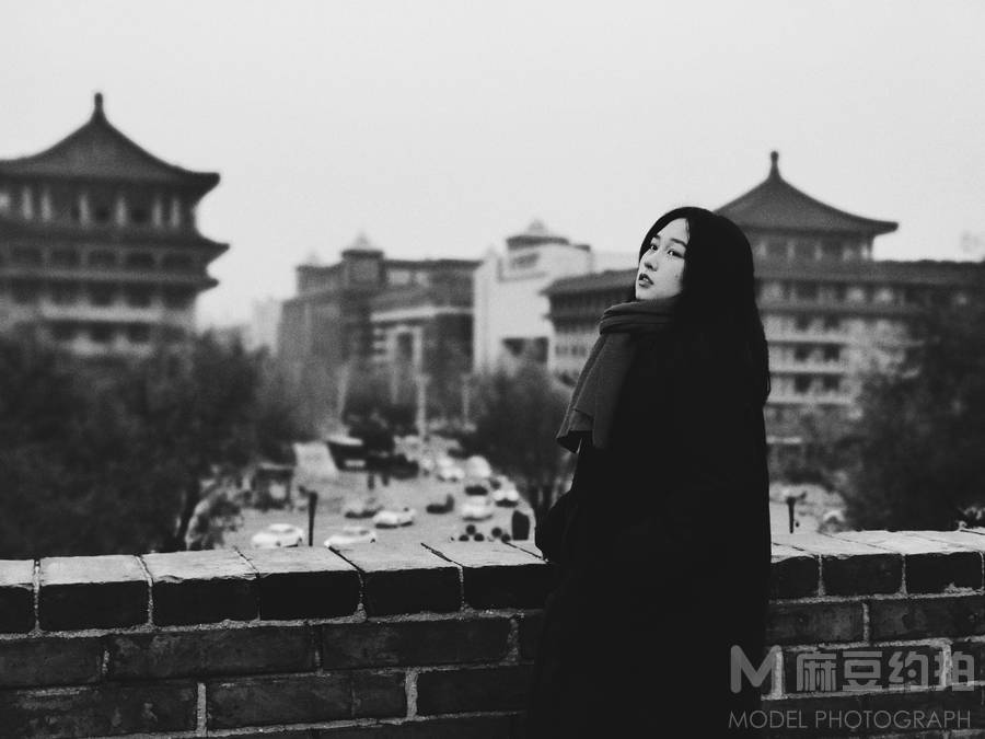 黑白模特