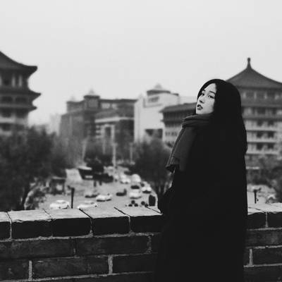 黑白模特