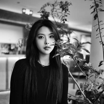 黑白模特