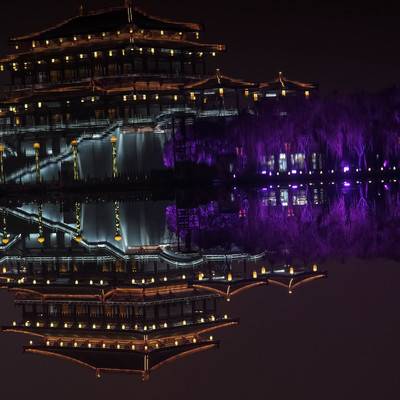 夜景模特