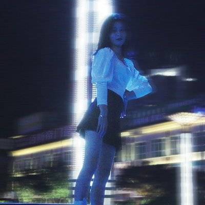 夜景模特