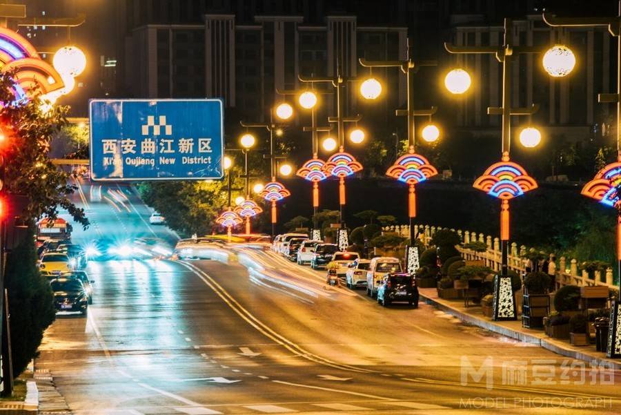 夜景模特