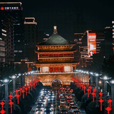 夜景模特