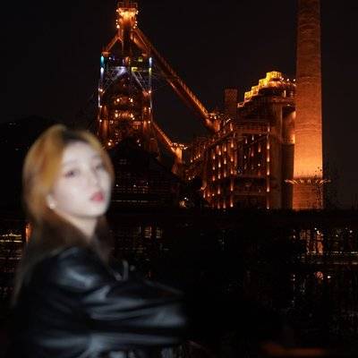 夜景模特