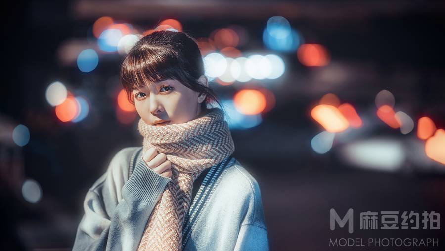 夜景模特