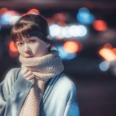 夜景模特