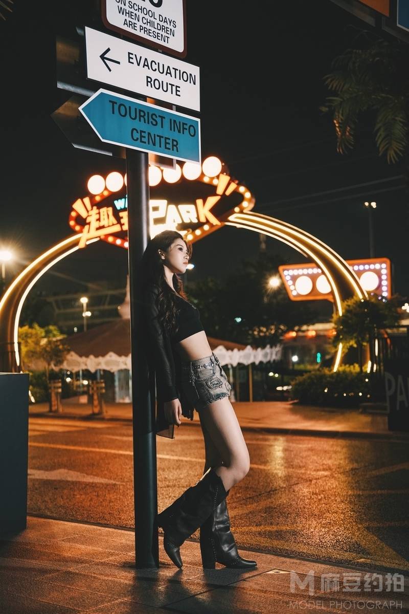 夜景模特