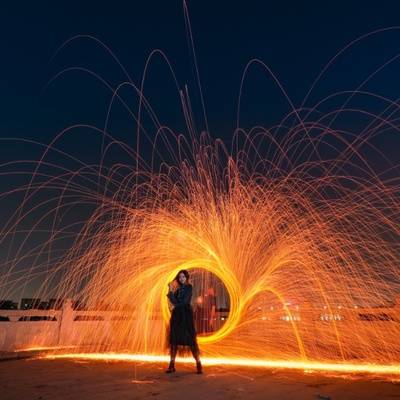 夜景模特