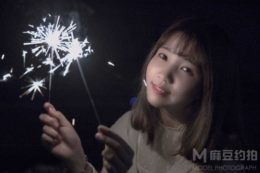 夜景模特