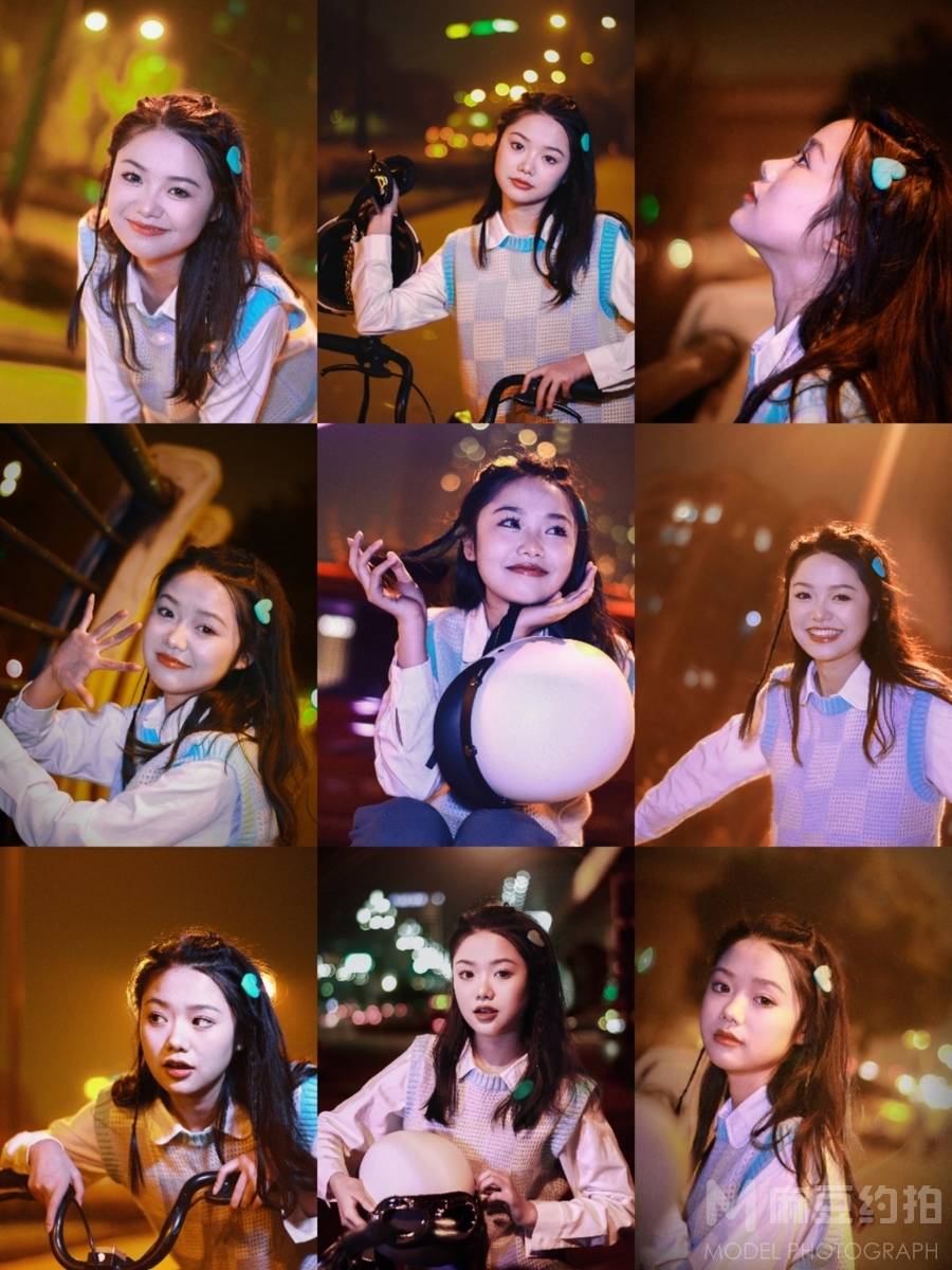 夜景模特