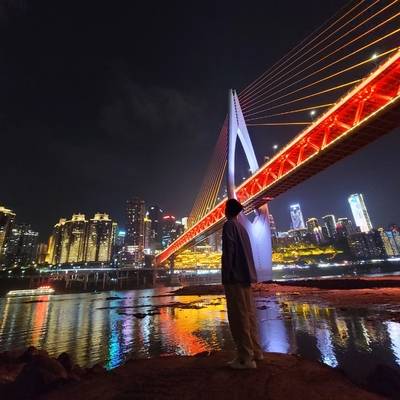 夜景模特