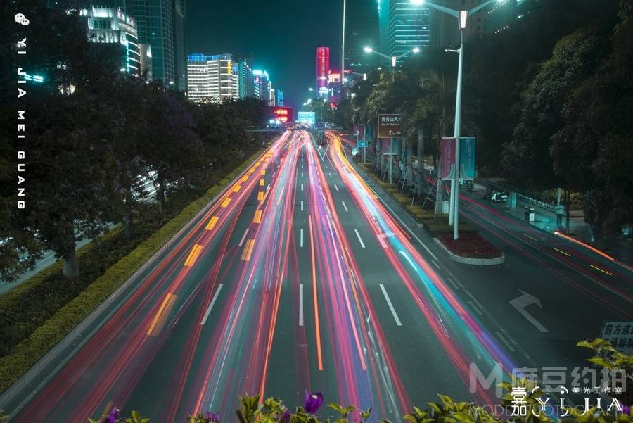 夜景模特