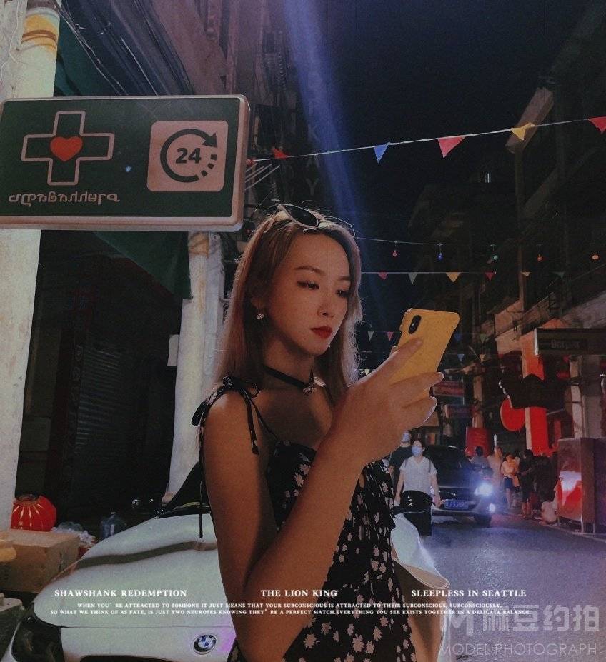 夜景模特