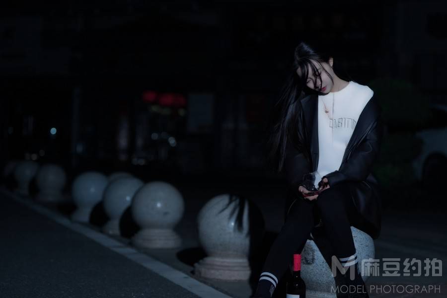 夜景模特