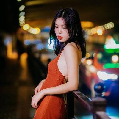 夜景模特