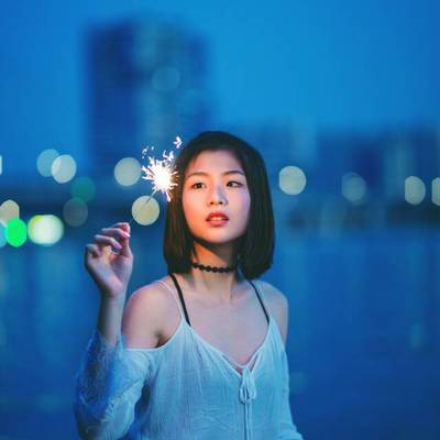 夜景模特