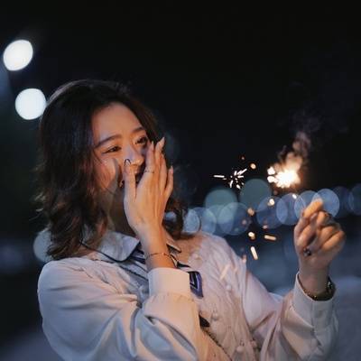 夜景模特