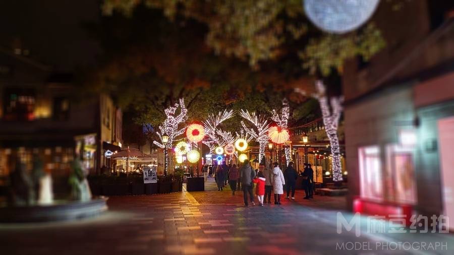 夜景模特