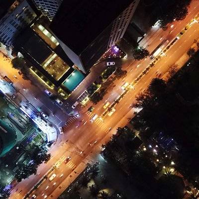 夜景模特