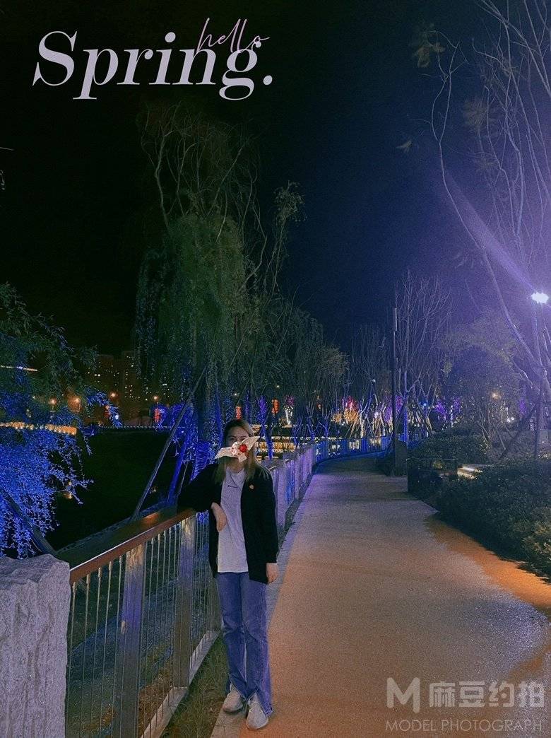夜景模特