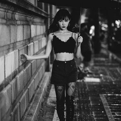 夜景模特