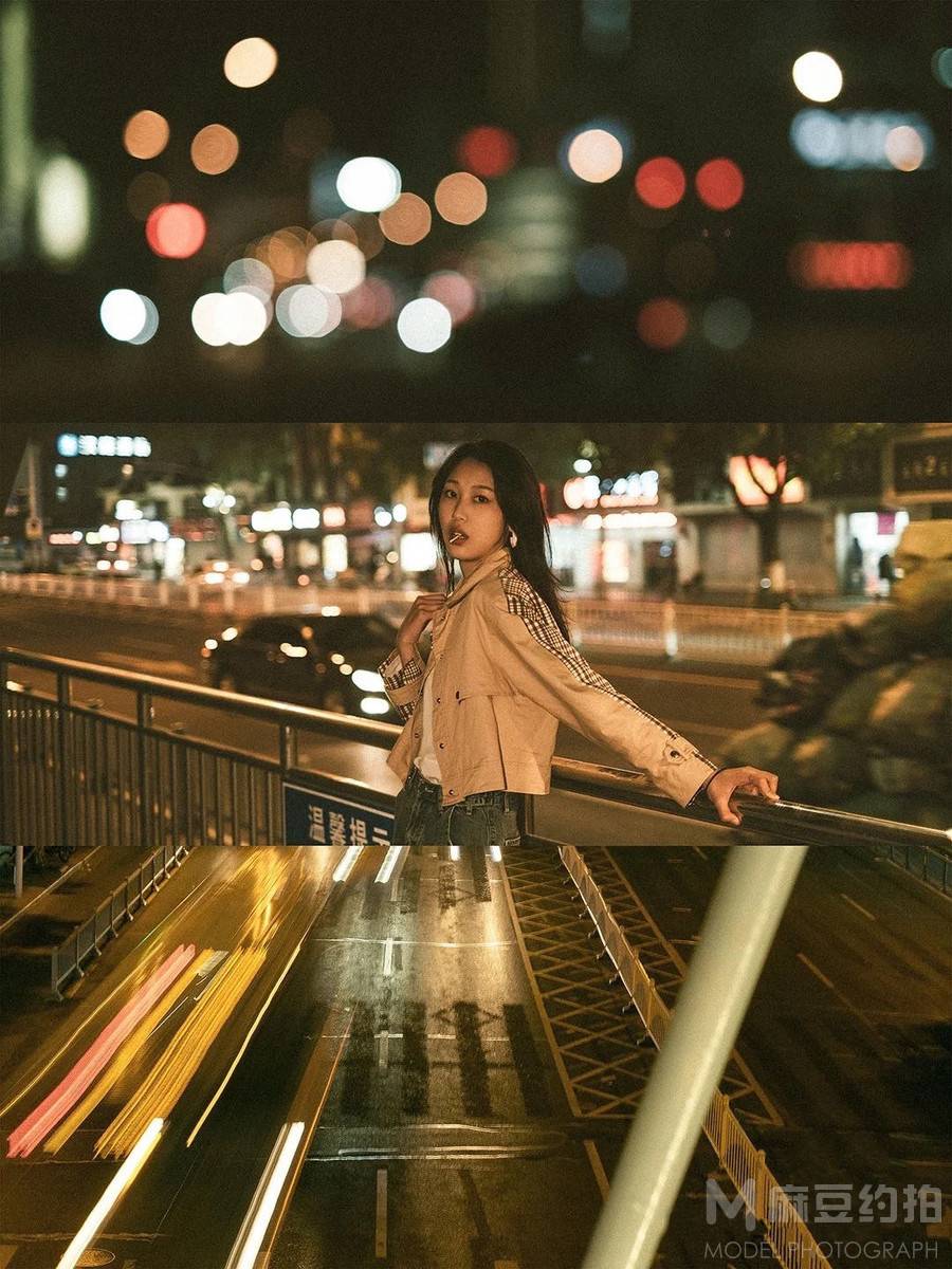 夜景模特